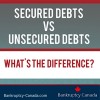 treatment of secured and unsecured debt in bankruptcy in Canada